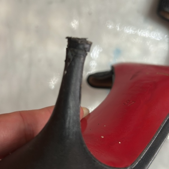 Christian Louboutin Stingray Black Embellished Sandals 37 - Picture 7 of 9